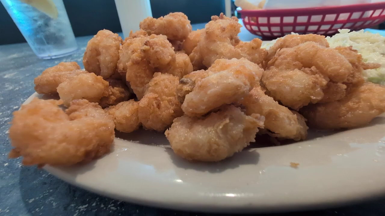 Fried shrimp plate